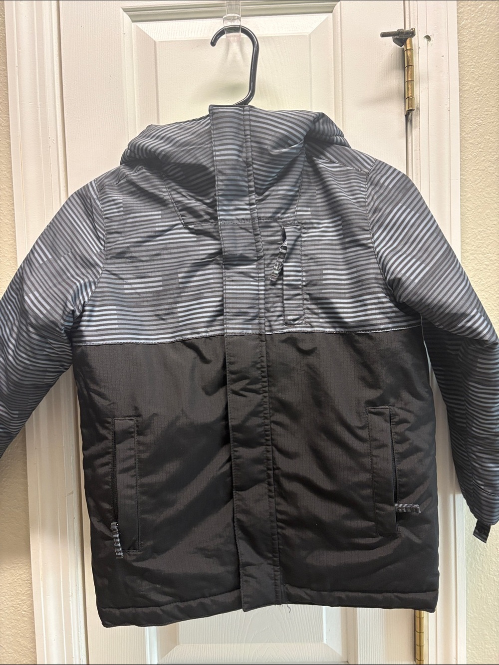 Place Grey/Neon Lime Kids Puffer Jacket